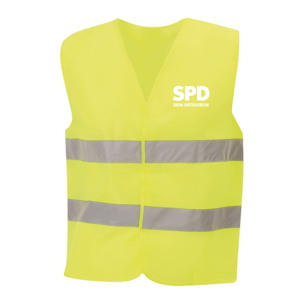 SPD Ortsverein Warnweste mit Rückendruck